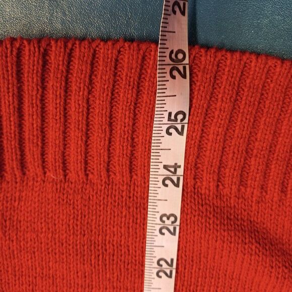 Vintage Oscar de la Renta Sport Blue/Red Southwestern Sweater Cottagecore Chic - Picture 10 of 13